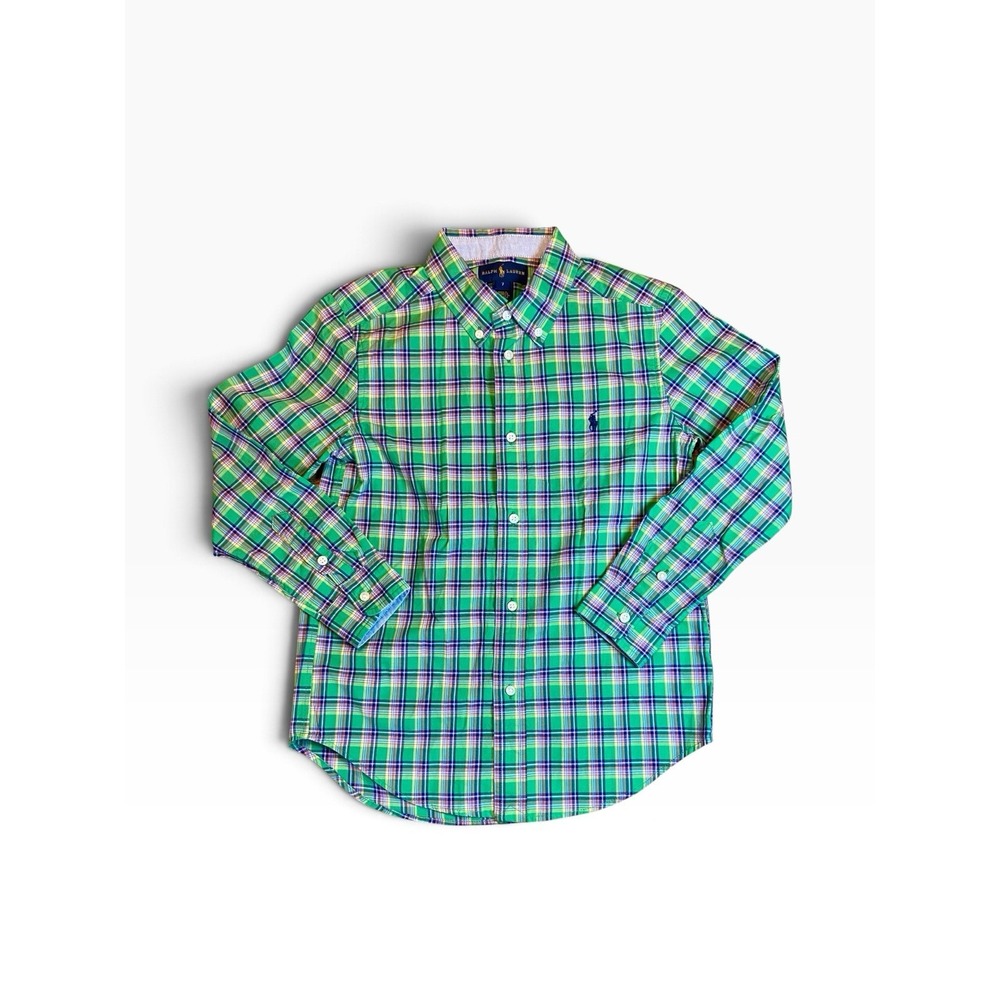 Ralph Lauren Boys Kids Size 7 L/S Button Up Collared Shirt